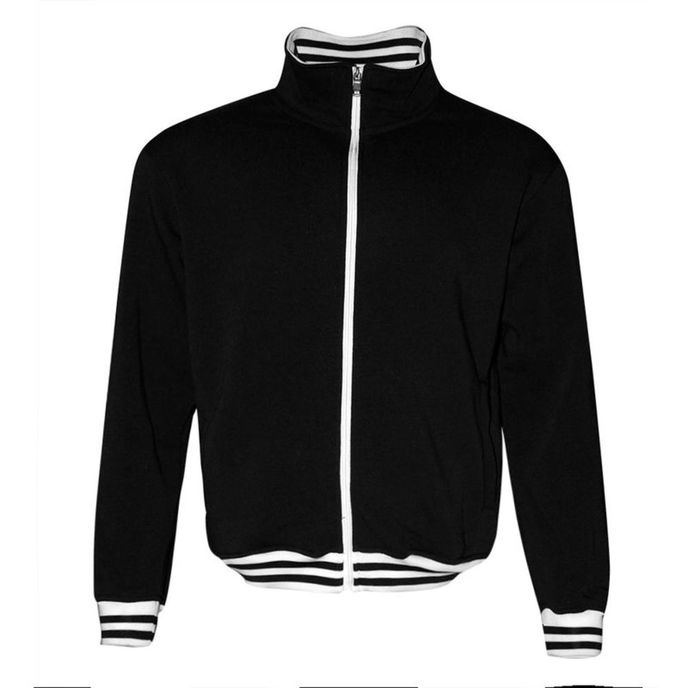 Mens Zip-Up Bomber Jacket Casual Sports Pocket Zipper Coat HK0702 Black